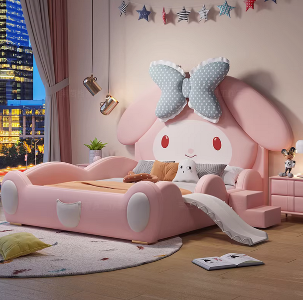 粉色儿童床女孩公主床 